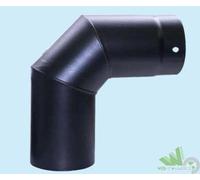 TUBO CURVA GOMITO 1.6 MM PER STUFA PELLET PELLETS ACCIAIO AETERNUM NERO 90° 16CM