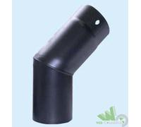TUBO CURVA GOMITO 2 MM STUFA PELLET PELLETS AETERNUM NERO 45° CM.13 ACCIAIO NERO