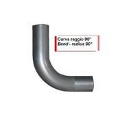 Tubo curva raggio 90° marmitta scarico senza manicotto vari usi VARI DIAMETRI