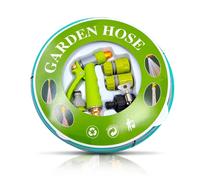 Tubo da 10/20 metri con pistola a spruzzo e connettori multifunzionali, tubo Flexolatex con set pistola a spruzzo per giardino, terrazza, garage, campo, ecc.