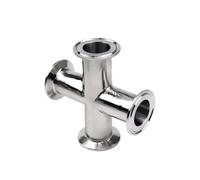 Tubo da 3/4" 1" 2" 3" 4" diametro esterno for tubi 19mm-102mm acciaio inossidabile SS304 raccordo sanitario a croce a 4 vie tri morsetto diametro esterno 50,5-119mm birra fatta in casa(51mm x ferrule