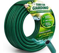 Kinzo Tubo da Giardino 25 m Ø14 mm - Tubo con Attacco per Tubo - Tubo dell'Acqua per Sistema di irrigazione