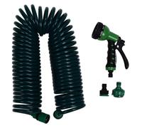 Tubo da giardino a spirale, irrigatore a 7 modalità, attacco rapido, materiale EVA, lunghezza 15 m/49,2 piedi. Compatibile con tutti i tubi standard, versatile for varie applicazioni