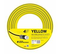 Cellfast YELLOW - Tubo da giardino leggero, resistente, a 4 strati, resistente ai raggi UV e alle alghe, resistente al vento, tecnologia REACH, 20 bar, -10/+50° chiusura: 1", 20 m