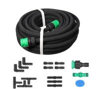 Tubo da giardino con connettori da 1/2", 3 in 1, irrigazione a goccia, ammollo e cospargere per un efficiente sistema di irrigazione da giardino. Tubo poroso in gomma per piante, aiuole e verdure (30