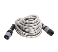 Tubo da Giardino con Ugello Spray Argento 0,6" 30 m in Acciaio