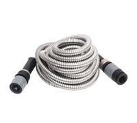 vidaXL Tubo da Giardino con Ugello Spray Argento 20,6" 22,5 m Acciaio