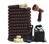 Tubo da giardino espandibile 75 300FT leggero e flessibile con raccordi in ottone massiccio per irrigazione ottimale ala e cura del giardino, perfetto per uso domestico ed esterno