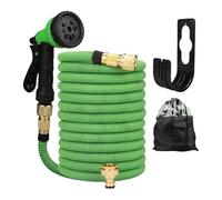 Tubo da giardino espandibile, tubo dell'acqua da giardino, espandibile, doppio connettore in metallo, bobina in PVC ad alta pressione, tubi magici per irrigazione da giardino, fattoria, autolavaggio