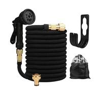 Tubo da giardino espandibile, tubo dell'acqua da giardino, espandibile, doppio connettore in metallo, bobina in PVC ad alta pressione, tubi magici per irrigazione da giardino, fattoria, autolavaggio