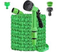 Tubo da Giardino Estensibile 15m 50FT 7 Funzioni Adattatore Universale Prato