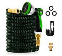 TUBO DA GIARDINO ESTENSIBILE 30M LATTICE 3 STRATI NERO E VERDE RESISTENTE