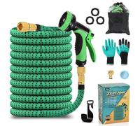 Tubo da giardino estensibile 60M, flessibile e automaticamente retrattile tubo dell'acqua, 10 tipi di getto, TPE 2500D, connettore in metallo, professionale per agricoltura, industria, grandi