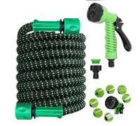 TUBO DA GIARDINO ESTENSIBILE ALLUNGABILE 15 mt UNIVERSALE CON PISTOLA