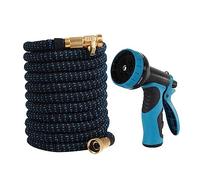 Tubo da giardino flessibile ed estensibile, di irrigazione magico, pistola for irrigazione ad alta pressione, rondella for auto, 9 modalità, 25 piedi.