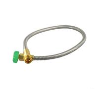 Tubo da giardino in acciaio inox resistente, 0,9 m, corto, in metallo, per lavaggio esterno, resistente e a prova di foratura