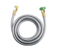 Tubo da giardino leggero in acciaio inox da 1,5 m, per irrigazione esterna e risciacquo del veicolo, design anti-torsione