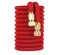 Tubo da giardino magico estensibile ad alta pressione magico, tubo flessibile for irrigazione estensibile da 5-30 m, forniture for autolavaggio(Red,100ft-30m)