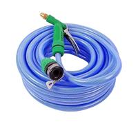 Tubo da giardino resistente - Tubo da giardino extra lungo da 15 metri | Tubo 'acqua non attorcigliato con ugello | Set di lavaggio auto, tubo per irrigazione prato e fiori per esterni, ,