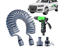 Tubo da giardino retrattile, tubo da giardino in gomma, 4 strati con nucleo in lattice resistente alla pressione, 20 m, per cantieri, manutenzione piscina, lavaggio auto, cortile