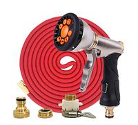 Tubo da giardino telescopico magico, tubo flessibile in plastica for autolavaggio, pistola a spruzzo in metallo, irrigazione da giardino all'aperto, 25 piedi. A 100 piedi(Hose kit,50ft-15m)