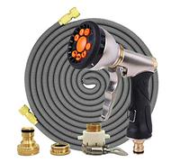 Tubo da giardino telescopico magico, tubo flessibile in plastica for autolavaggio, pistola a spruzzo in metallo, irrigazione da giardino all'aperto, 25 piedi. A 100 piedi(Hose kit-04,25ft-7.5m)