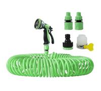Tubo da giardino telescopico - Tubo da irrigazione in tubo flessibile ad alta pressione con ugello spray | Design durevole senza grovigli con connettori rapidi, tubo flessibile