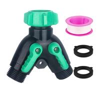 Tubo da giardino - Tubo da giardino in | Splitter d'acqua a 2 vie | Splitter portatile con manico ergonomico | Regolazione della distribuzione 'acqua ad alta pressione da 1/2 pollici a 3/4