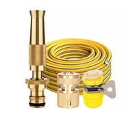 Tubo da giardino, tubo per autolavaggio - Tubo e ugello per auto ad alta pressione - Tubo da giardino flessibile resistente, a prova di perdite e senza torsione, per rimorchi per, patio ed este