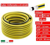 Tubo da Irrigazione Giardino Rinforzato 6 Strati Antialga Piega Mod. ACQUAPLUS