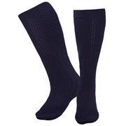 Tubo da kilt da uomo, calze tradizionali scozzesi per kilt da tirare fino al polsino sopra il tubo lampeggia, scaldamuscoli casual, BOLLA BLU SCURO, M
