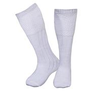 Tubo da kilt da uomo, calze tradizionali scozzesi per kilt da tirare fino al polsino sopra il tubo lampeggia, scaldamuscoli casual, BOLLA BIANCA, M
