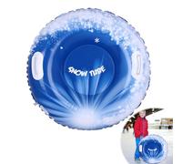 Tubo da neve gonfiabile per slittino, grande, 90 cm, resistente, con 2 manici, per bambini e adulti, per famiglia, pattinaggio invernale, sci, neve all'aperto