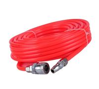 Tubo del compressore ad aria ad alta pressione 5 mm x 8 mm, tubo pneumatico PVC flessibile non di kinking con auto-bloccanti accoppiatori e tappi rapidi per la riparazione automatica rosso 15m