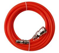 Tubo del compressore d'aria flessibile 5x8mm, linea in PVC non di making leggera con accoppiamenti di connessione rapida maschio/femmina per strumenti rosso 30m