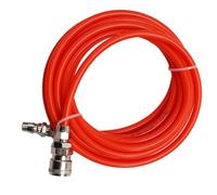 Tubo del compressore pneumatico 5 * 8 mm, linea di aria rossa flessibile con kit di connessione rapida per riparazione automatica e applicazioni industriali rosso 5m