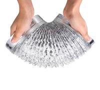 Tubo del dotto in alluminio flessibile per condotta dell'aria non isolata HVAC, sfiato dell'essiccatore, riscaldamento e raffreddamento con 2 morsetti acciaio inossidabile 175mm(7in) 5m(16ft)