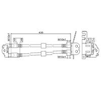 Tubo Del Freno Posteriore Centrale 435mm METZGER Per FORD TRANSIT V363