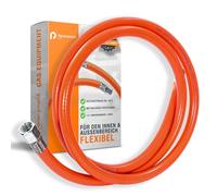 Tubo del gas 80 cm, 1/4" sinistro, resistente all'inverno e flessibile, arancione - Panorama24