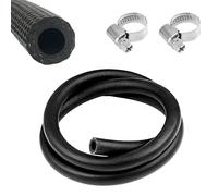 Tubo della benzina da 8 mm, 1 m NBR (8 mm ID, 14 mm OD), tubo del radiatore in gomma per auto con 2 fascette stringitubo, tubo del carburante per benzina