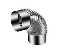 Tubo della stufa Tubo flessibile for canna fumaria in acciaio inox a gomito, tubo for stufa, resistente al calore, 90 gradi, diametro 12 cm/14 cm/16 cm(20cm)