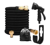 Tubo dell'acqua da giardino Espandibile Doppio connettore in metallo Bobina in PVC ad alta pressione Tubi dell'acqua magici per lavaggio auto dell'irrigazione dell'azienda agricola del giardino