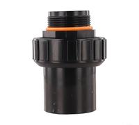 Tubo dell'acqua diritto con giunti filettati per pompe per serbatoi di sabbia, materiale PVC per il collegamento di sistemi di filtraggio piscina da 1 5'' e 2'' (3,8 cm nero)