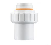 Tubo dell'acqua diritto con giunti filettati per sistemi di piscina, misura 1 5 '' e 2 '' (5 cm bianco)