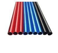 Tubo Di Alluminio Lunghezza 500mm Tubo in alluminio OD 5-20mm Lega di colorata per la Struttura(Treasure Blue,5x1x500mm 2pcs)