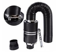 Tubo di aspirazione del filtro dell'aria 1 set universale for auto da 3 pollici in fibra di carbonio filtro aria fredda alimentazione tubo flessibile di aspirazione induzione kit universale Car Aspira