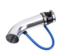 Tubo Di Aspirazione Dell'Aria Kit Tubo Di Aspirazione Aria Fredda Da 3 "76 Mm In Alluminio Con Tubo In Gomma Per Collegare Il Filtro Ad Alto Flusso D'aria(Chrome)
