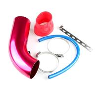 Tubo Di Aspirazione Dell'Aria Per Kit Tubo Condotto Da 76 Mm Ingresso Aria Fredda Con Tubo In Gomma Da 63 Mm A 76 Mm Collegare Il Filtro Tubo Aspirazione Aria In Alluminio Universale(Rosso)