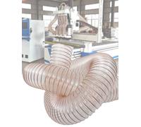 Tubo di aspirazione Polvere in PU Spesso 1,2 mm, Flessibile e Trasparente, Lunghezza 2 m, per Sega da banco, Sega a Nastro, Lavorazione del Legno (325 mm/12,8 Pollici)