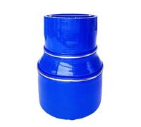 Tubo di aspirazione turbo intercooler per auto, giunto universale in silicone, tubo flessibile intrecciato, riduttore dritto, blu, ID 16 mm-180 mm(ID63mm-75mm)